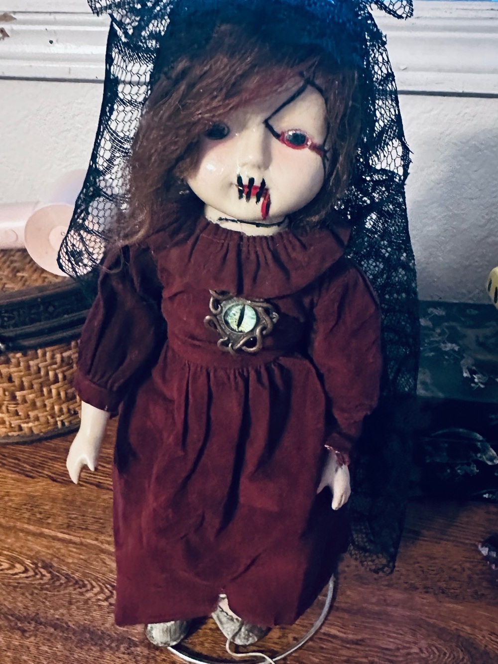 Dark Red Gothic Doll OOAK